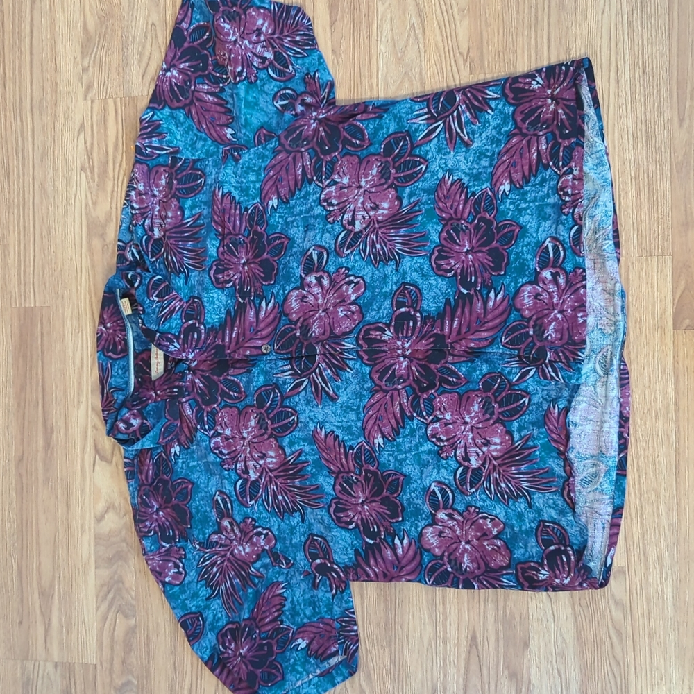 Tommy Bahama Hawaiian Button Down Shirt Size 2XB